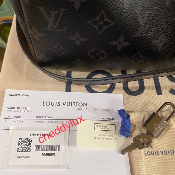 🖤🖤🖤AUTHENTIC LV KEEPALL BANDOULIÈRE 45 ECLIPSE - Picture 12 of 15